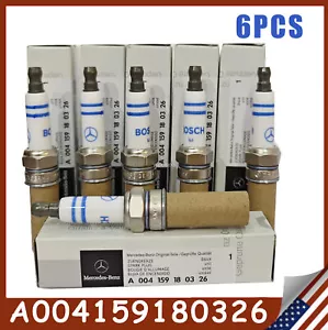 6PCS Genuine YR7MPP33 Platinum Spark Plugs For Mercedes-Benz #004159180326 - Picture 1 of 5