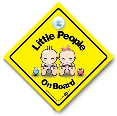 IWANTTHATSIGN.COM Little People On Board Autoschild Je eines Baby On Board Schild Saugnapf Schild