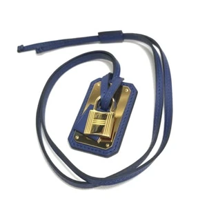 HERMES Oh Kelly Pendant GM Cadena motif Necklace VeauSwift blue/GoldHardware - Picture 1 of 12