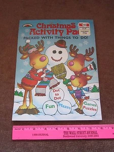 Landolls Christmas Coloring Activity Book 64 pgs Puzzles Mazes Games Vtg 1990s - Picture 1 of 11