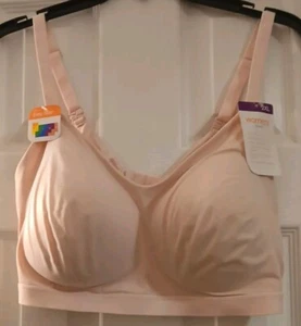 Warners Cloud 9 All You Need Wireless Seamless Lift 2XL OSFM Cup NWT BABY PINK - Picture 1 of 10