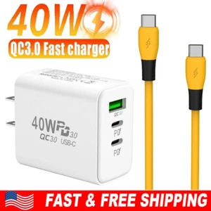 For Samsung A15 A16 A25 A35 A55 Fast Charger Block USB Type C Wall Power Adapter - Picture 1 of 15