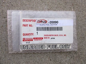 FITS: 79 - 95 TOYOTA PICKUP UNLEADED FUEL ONLY DECAL STICKER OEM BRAND NEW - Picture 1 of 3