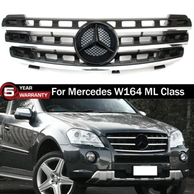 Front Grill W/Emblem For 2005-2008 Mercedes Benz ML Class W164 ML320 ML350 ML550 Foto 1 de 4