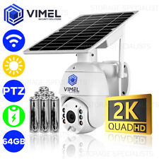 WIFI Security Solar Camera  ULTRA HD 2K LIVE VIEW 64GB Home Outdoor PTZ 24/7
