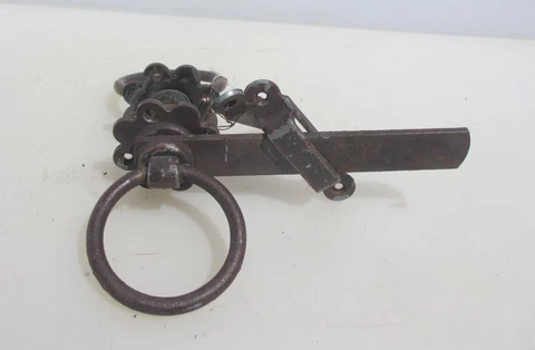 Vintage Door Latch Lock Hook Catch Old Barn Gate Gothic 8"W Cover
