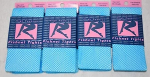 4 New Cathy Rose Fishnet Tights Blue Lot O/S Pantyhose 100-170lbs - Picture 1 of 12