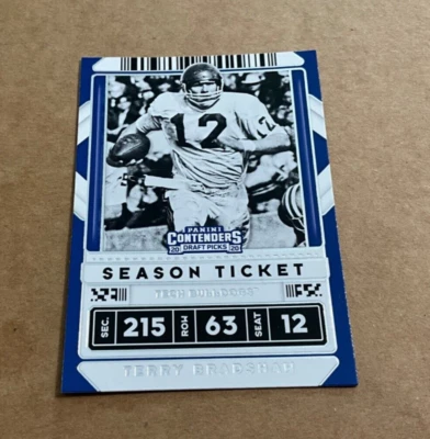 2020 Panini Contenders Draft Picks 94 Terry Bradshaw Tech Bulldogs - Image 1 of 2