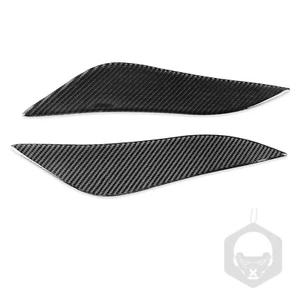 Front Headlight Eyelid Eyebrow Cover Carbon Fiber Trim For Toyota Corolla 08-11 - Picture 1 of 12