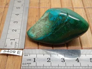 MALACHITE CHRYSOCOLLE du Congo pierre roulée naturelle 44g lithotherapie - Picture 1 of 6