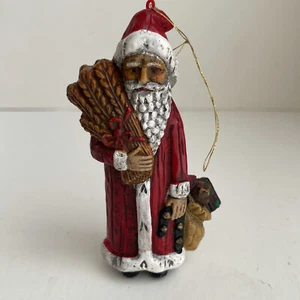 Decorazione natalizia Babbo Natale in legno Oksa 1989 vintage decorazione natalizia - Foto 1 di 4