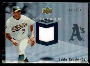 2007 Upper Deck Spectrum Bobby Crosby Jersey 1 Color 152/199 Oakland Athletics - Picture 1 of 2