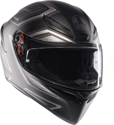 CASCO MOTO INTEGRALE AGV K1 S SLING MAT E22.06 NERO GRIGIO BLACK GREY MATT TG M - Immagine 1 di 4