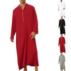 Plus Size Men's Saudi Arab Long Gown Jubba Thobe Robe for Traditional Clothing