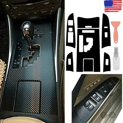 Carbon Fiber Gear Shift Box Panel Cover Trim For LEXUS IS250 300 350 2006-2012 - Image 1 of 4