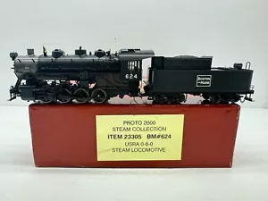 Locomotora de vapor Proto 2000 HO #23305 USRA 0-8-0 BM #624 colección de vapor - Imagen 1 de 24