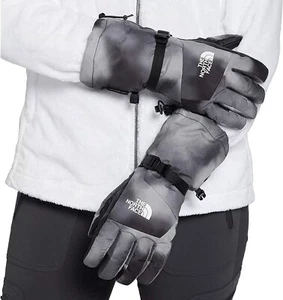 The North Face Womens Grey/Black Montana Fleece Etip Gloves Sz Large L 7371-6 - Picture 1 of 2