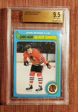1979 O-Pee-Chee #16 John Marks Black Hawks Hockey Card BVG 9.5 GEM MINT POP 1!