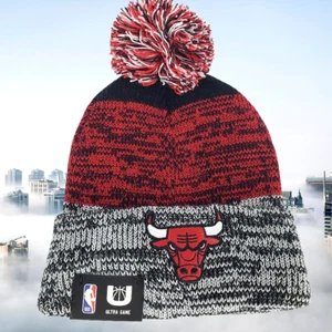Chicago Bulls Hombres UNK Beanie con Pom OSFM - Imagen 1 de 1