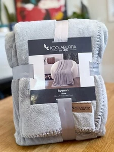 NEW Koolaburra By UGG Ryanna 50"x70" Soft Fleece/faux Fur Throw Blanket Grey $84 - Picture 1 of 11