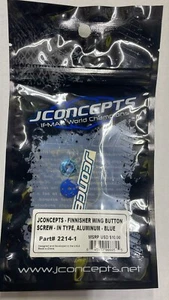JConcepts Finnisher Wing Buttons Screw In type, Aluminum Blue (2) - Picture 1 of 2