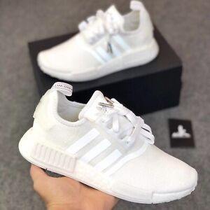 Adidas NMD R1 Boost (Women Size 9.5) Athletic Sneaker White Running Shoe #903