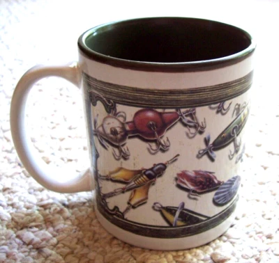 Rivers Edge Products  Fishing Lure Coffee Mug by Jon Wright Fishing Theme - Image 1 of 4
