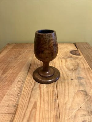 Ceylon  Handmade Wooden Wine Glass Drinkware Kitchenware Home Decor ecofriendly - Image 1 of 4