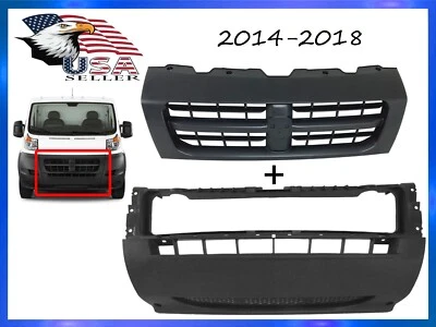 Parachoques delantero para Ram Promaster 1500-3500 2014-2018 parrilla superior con cubierta central Foto 1 de 4