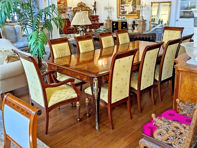 Italian dining set with 10 chairs - Image 1 of 4