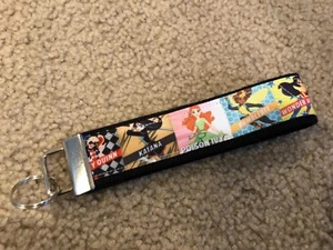 New Handmade Villains Harley, Cat, Ivy, Wristlet Key Chain Hand Lanyard Key Fob - Picture 1 of 1