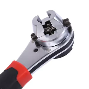 Adjustable Ratchet Socket Wrench Soft Grip Spanner Hand Tool 1/4-7/8" (6-22mm) - Picture 1 of 9