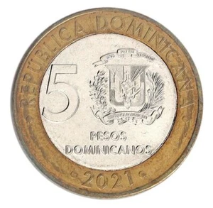 Dominican Republic | 5 Pesos Coin | Francisco del Rosario Sánchez | 2017 - 2022 - Picture 1 of 6