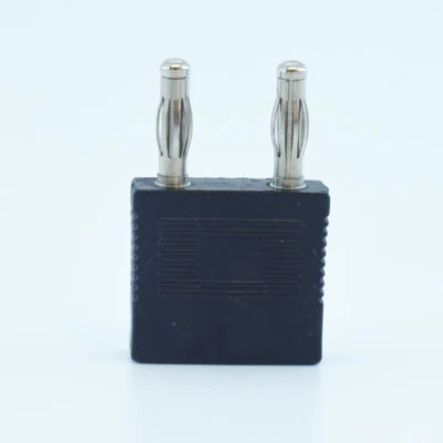 1pc Brass Dual 4mm Banana Male To Single Banana Female Space 14mm Audio Adapter - Image 1 of 3