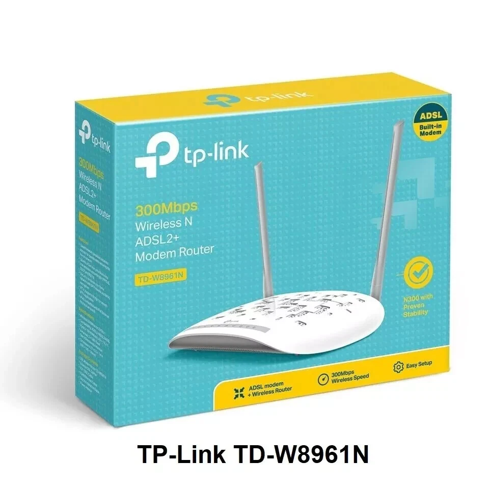 Router Wireless Modem ADSL 2 TP-LINK Td-w8961n 300 Mbps Ethernet N300