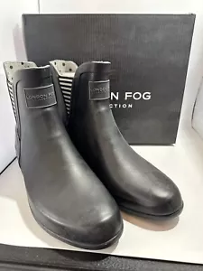 Botas de Lluvia London Niebla Botines Estilo Picadilly Negras Para Mujer Talla 9M - Imagen 1 de 6