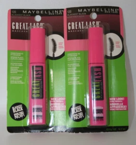 2 Maybelline Great Lash, 120 Blackest Black - Picture 1 of 2