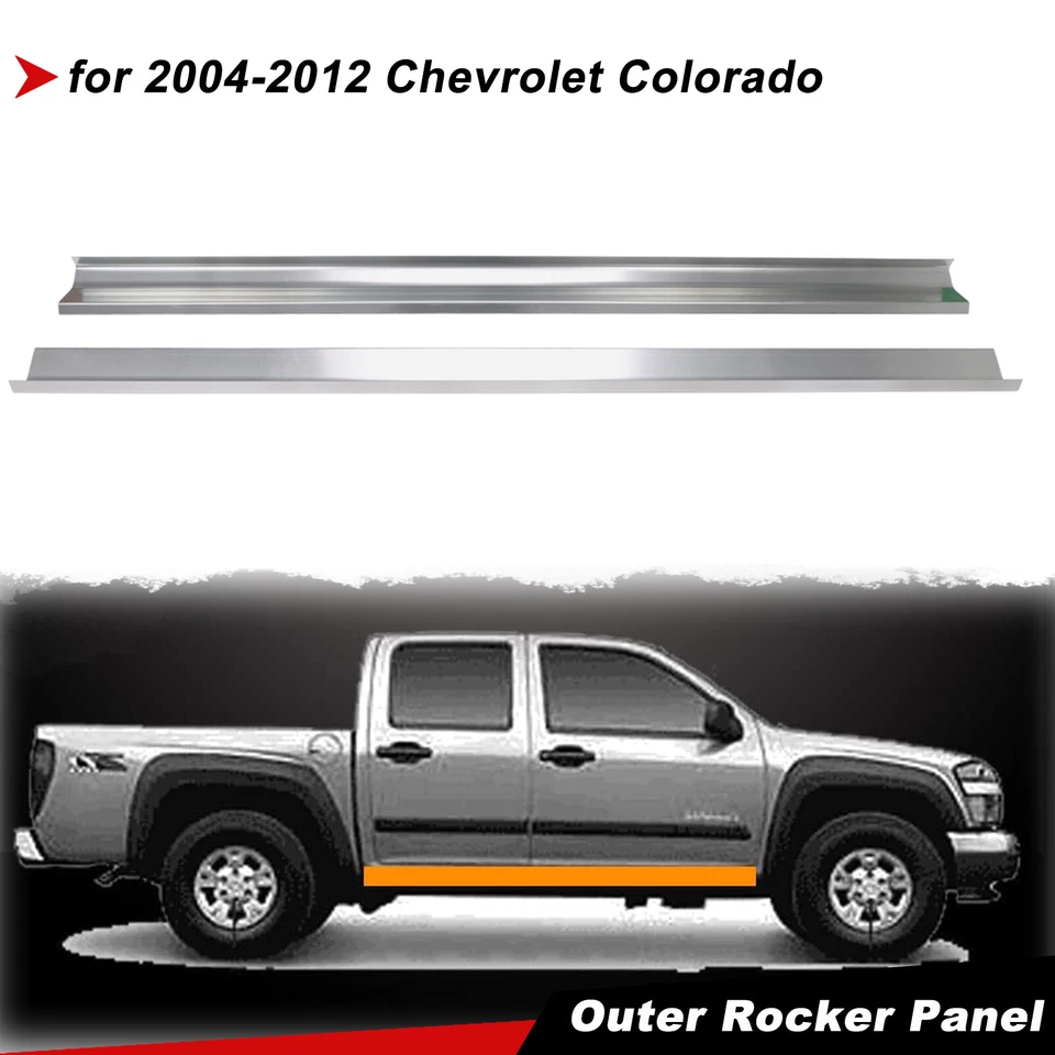 2 Pcs Outer Rocker Panel for 2004-2012 Chevrolet Colorado Crew Cab Gmc Canyon - Image 1 of 4