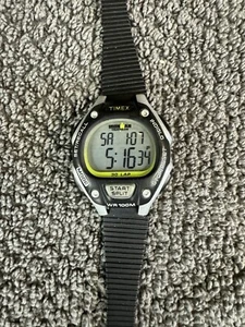 Womens Timex Ironman Triathlon 30-Lap Digital Alarm Chrono Watch Black/neon see - Picture 1 of 4