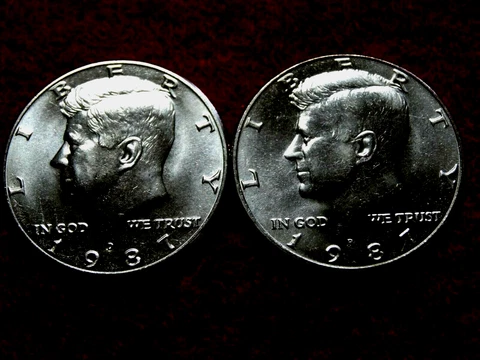 1987 P D KENNEDY UNC CLAD HALF DOLLARS  (2-COINS) ITEM  #68R Cover