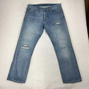 Polo Ralph Lauren Jeans Mens 34x32 (36x30.5) Blue HAMPTON Relaxed Straight Light - Picture 1 of 11