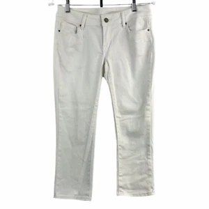 Pantalones de mezclilla Delia's Capris Taylor para mujer talla 3/4 recortados blancos bolsillos usados en excelente estado - Imagen 1 de 6
