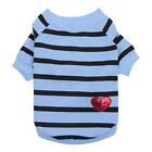 Dog Cotton Shirt, Striped Dog T-Shirt, Long Sleeve Puppy Clothes For Small Me...