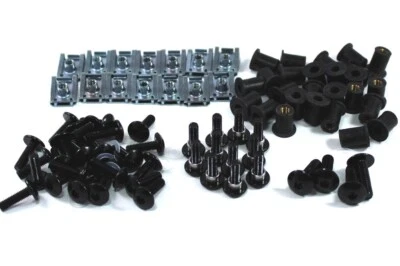 Ducati 1098 1198 848 Tête De Fourche Kit Boulons Noirs Anodisés Wellnut Vis Kit - Image 1 of 4