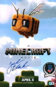 JACK BLACK SIGNED MINECRAFT STEVE COMEDY GOD KUNG FU PANDA 11X17 PHOTO BAS COA - Picture 1 of 1
