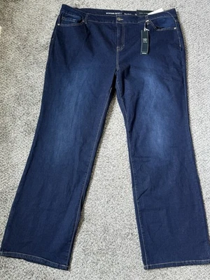 Avenue Denim Bootcut Jeans Size 24T Tall Dark Wash Stretch NWT 2385 - Image 1 of 4