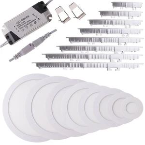 LED Panel Einbaustrahler Deckenleuchte Slim rund Panel Einbau Wandleuchte - Bild 1 von 3