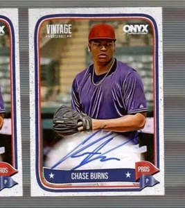 CHASE BURNS 2024 ONYX VINTAGE BASEBALL AUTOGRAMM Cincinnati Reds - Bild 1 von 1