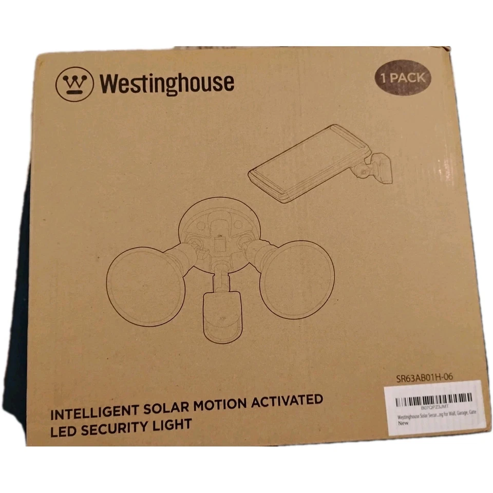 Westinghouse RMSC2010-06 2000 Lumen Solar Powered Security Light with Motion