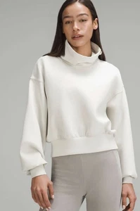 Lululemon Softstreme Turtleneck Pullover in White Opal 8 - Picture 1 of 5